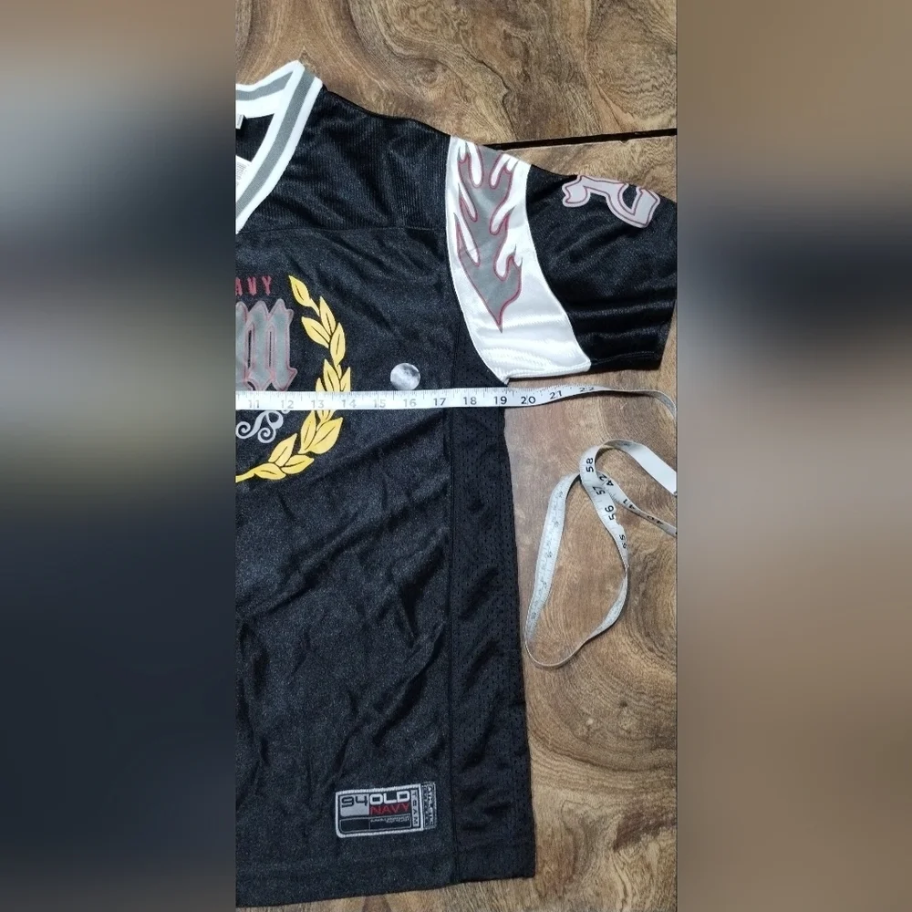Old Navy Black and Gray Team Jersey